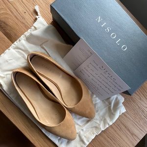 Nisolo Ava Ballerina Flat Beige Sand 6.5